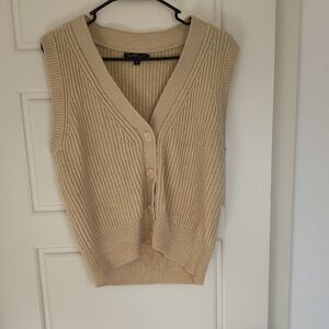 Velvet Heart Beige Knit Cardigan Vest
